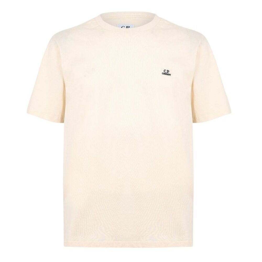 C.P. Company Mens 30/1 Tonal Logo Jersey T-Shirt / Light Beige